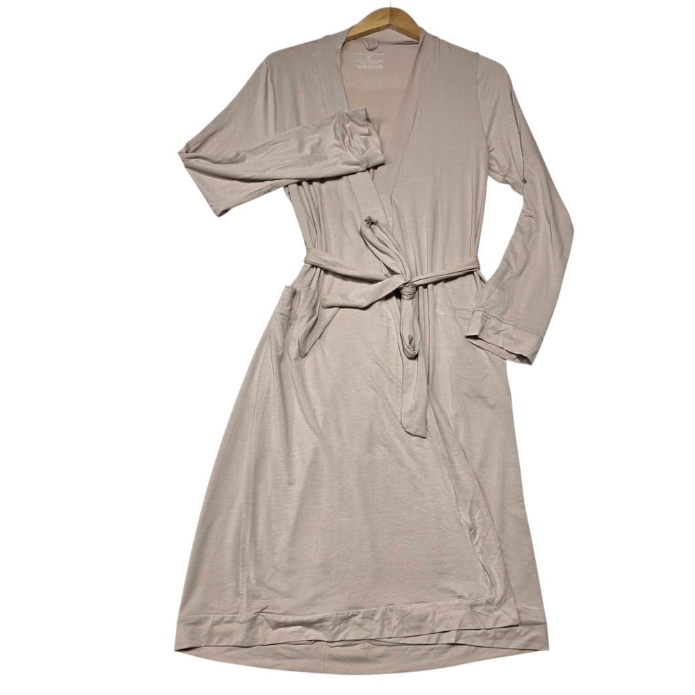 Sunday Citizen Modal Robe Women Medium Taupe Long Sleeve Loungewear Belted